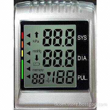Alphanumeric LCD Display, TN Reflective Mode, for Sphygmomanometer